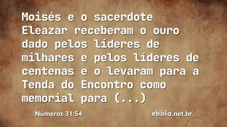 Números 31:54