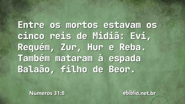 Números 31:8