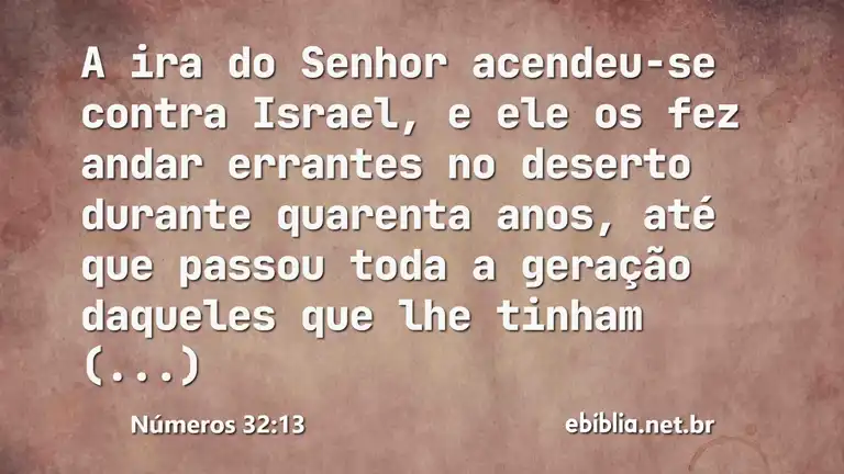 Números 32:13