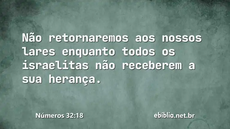 Números 32:18