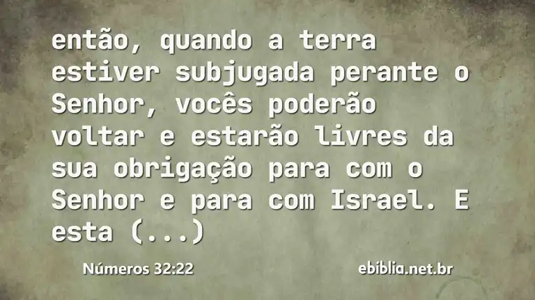 Números 32:22