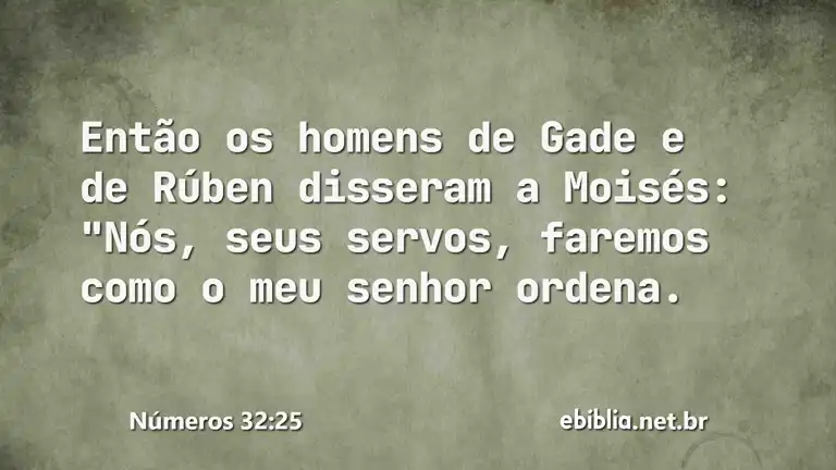 Números 32:25