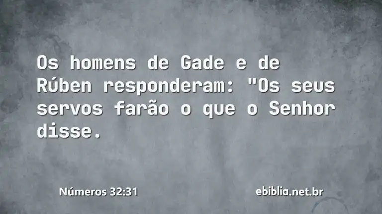 Números 32:31