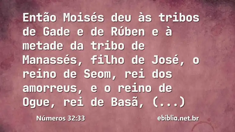 Números 32:33