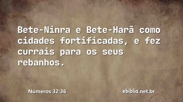 Números 32:36