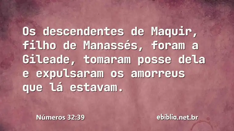 Números 32:39