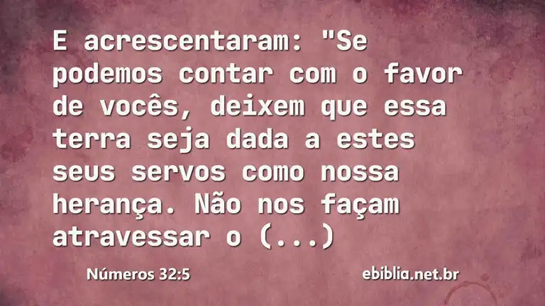 Números 32:5