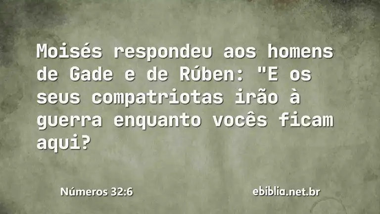 Números 32:6