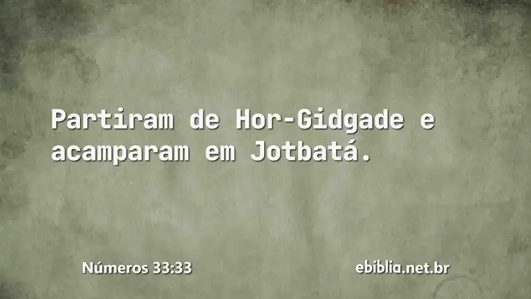 Números 33:33