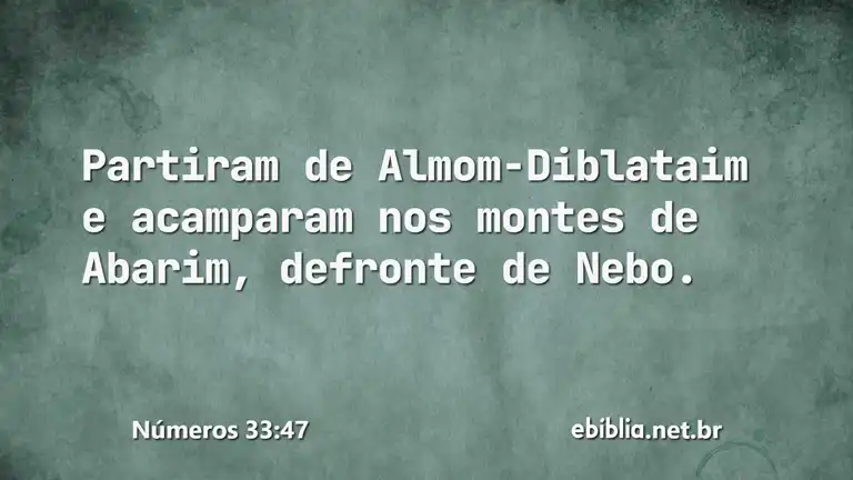 Números 33:47