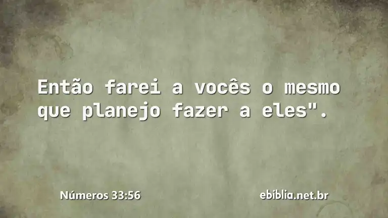 Números 33:56