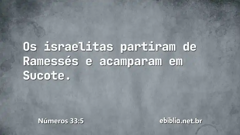 Números 33:5