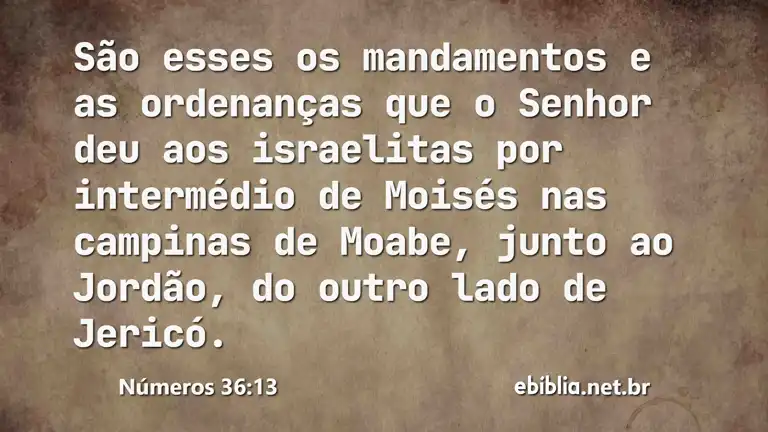 Números 36:13