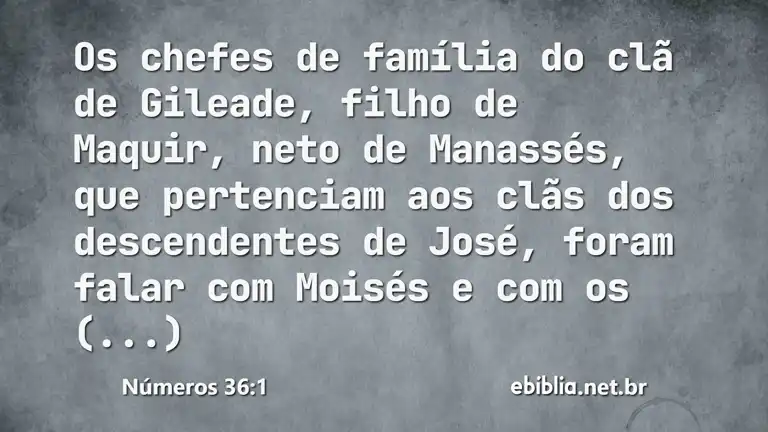 Números 36:1