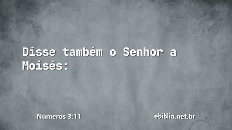 Números 3:11