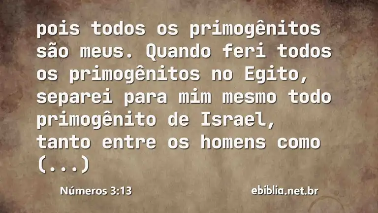 Números 3:13