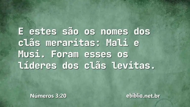 Números 3:20