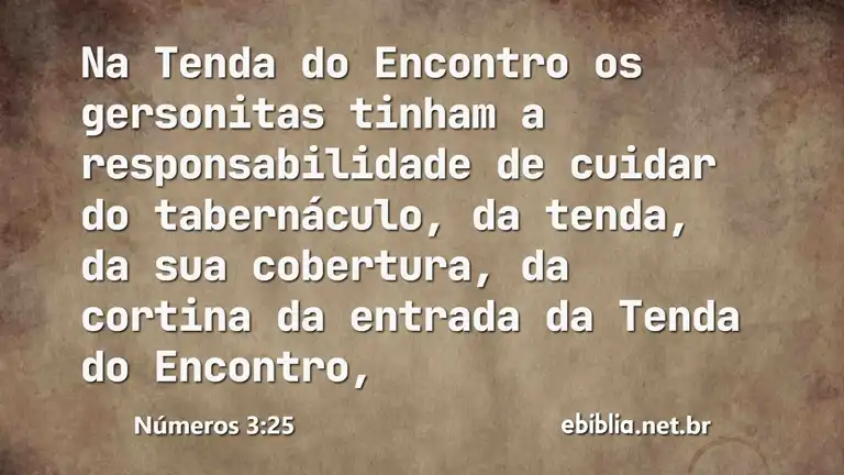 Números 3:25