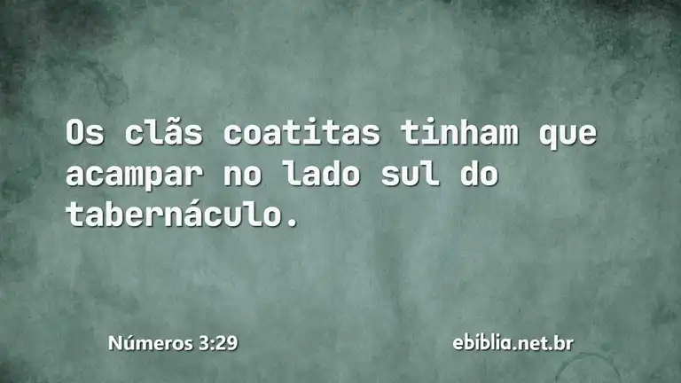 Números 3:29