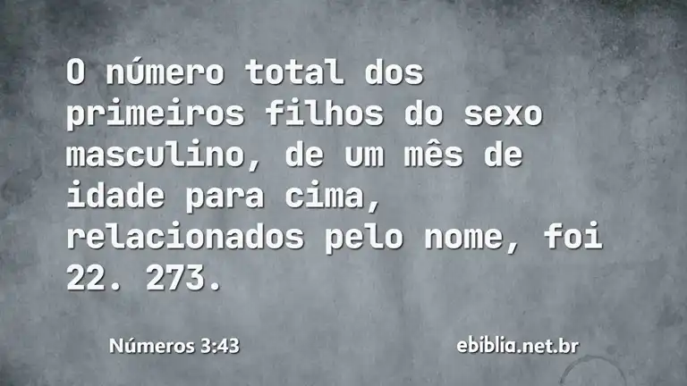 Números 3:43