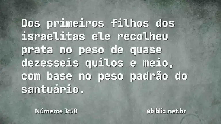 Números 3:50