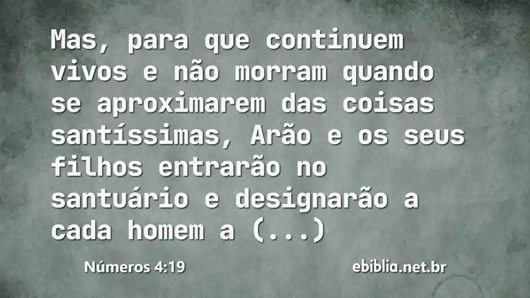 Números 4:19