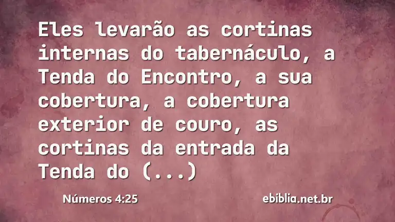 Números 4:25