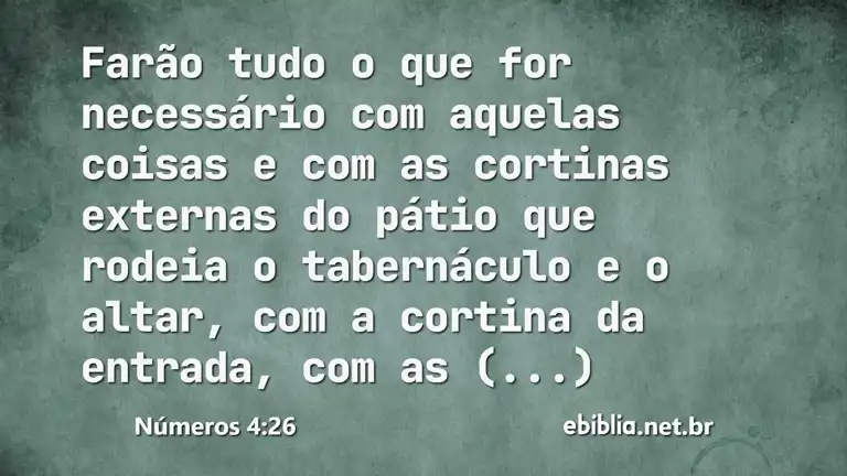 Números 4:26