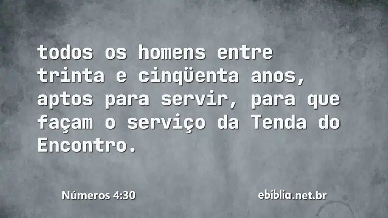 Números 4:30