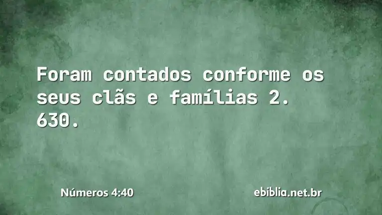 Números 4:40