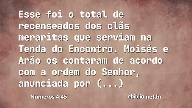 Números 4:45