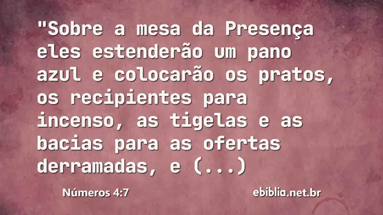 Números 4:7