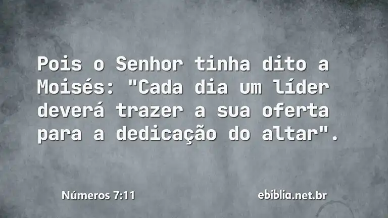 Números 7:11