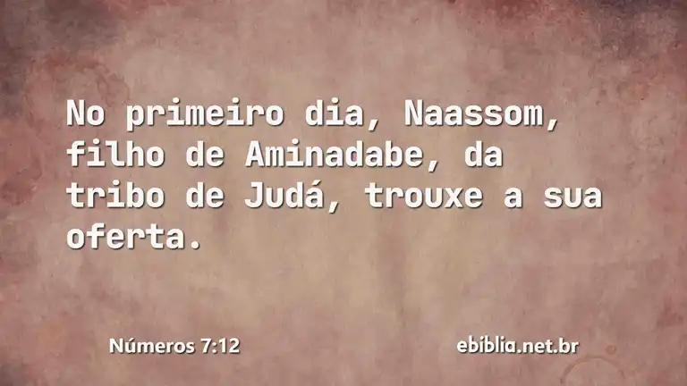 Números 7:12