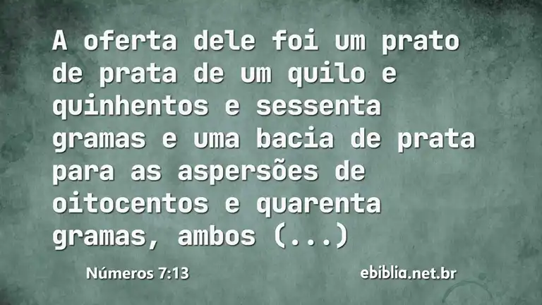 Números 7:13