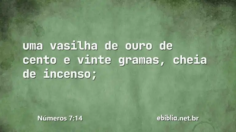 Números 7:14