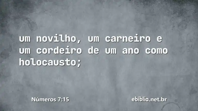 Números 7:15