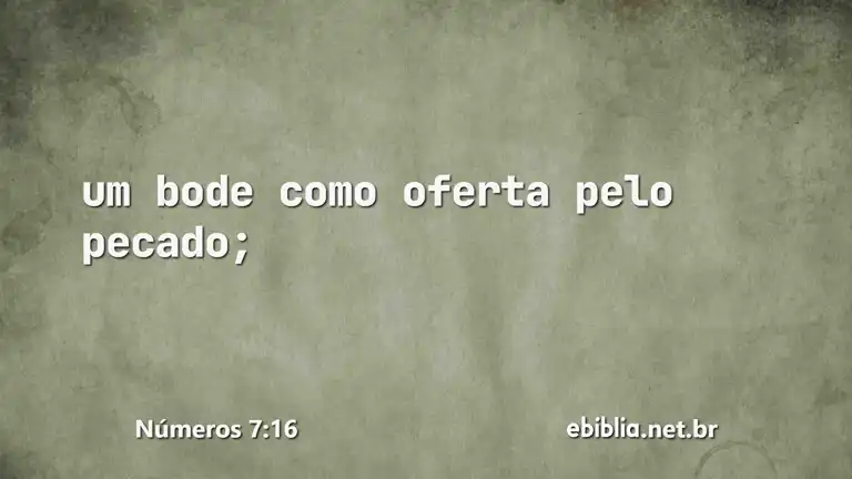 Números 7:16