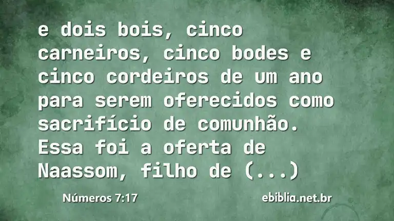 Números 7:17