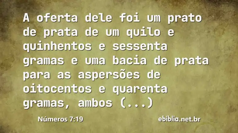 Números 7:19