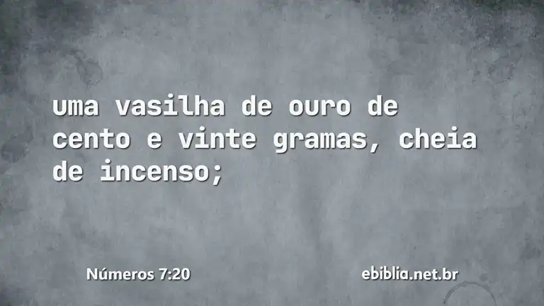 Números 7:20