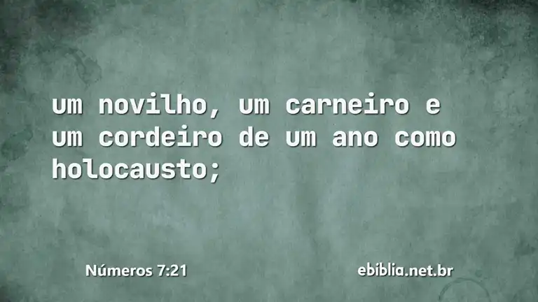 Números 7:21