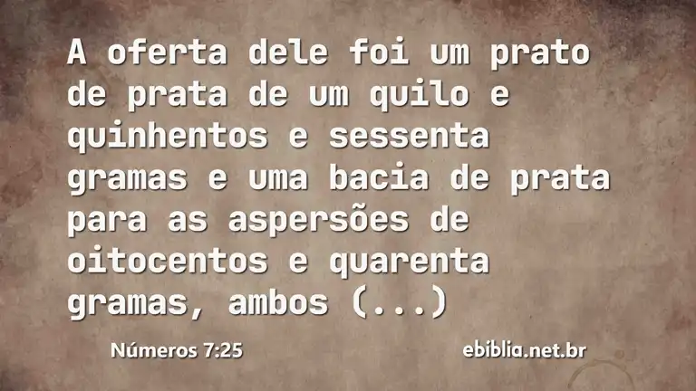 Números 7:25