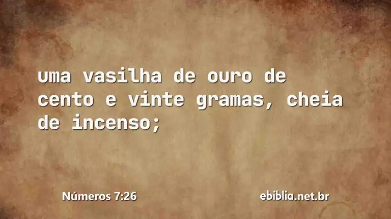 Números 7:26