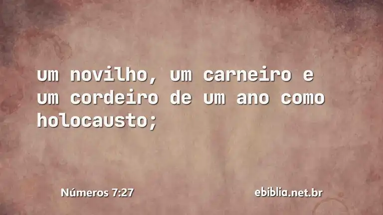 Números 7:27