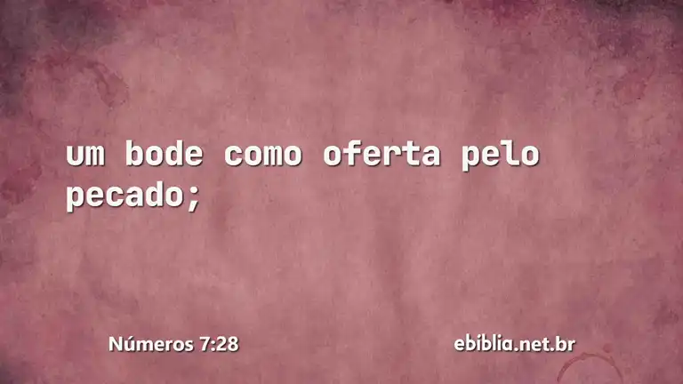 Números 7:28