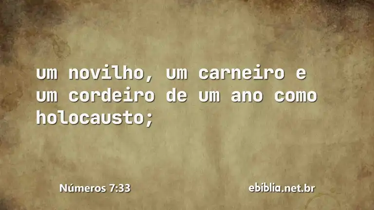 Números 7:33