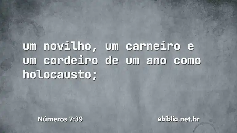 Números 7:39