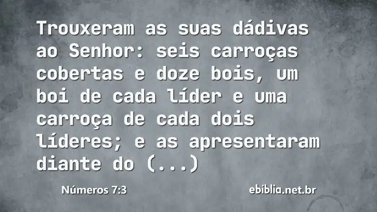 Números 7:3