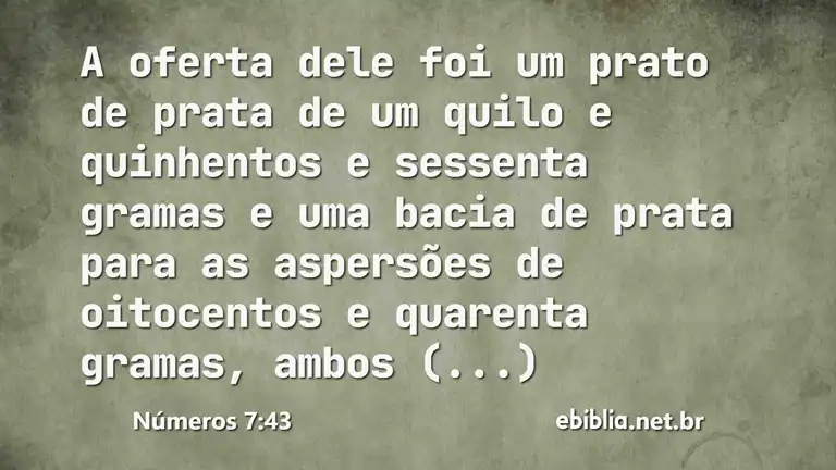 Números 7:43